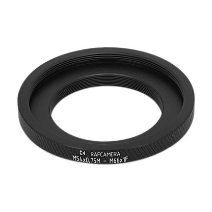 M54x0.75 male to M66x1 female thread adapter