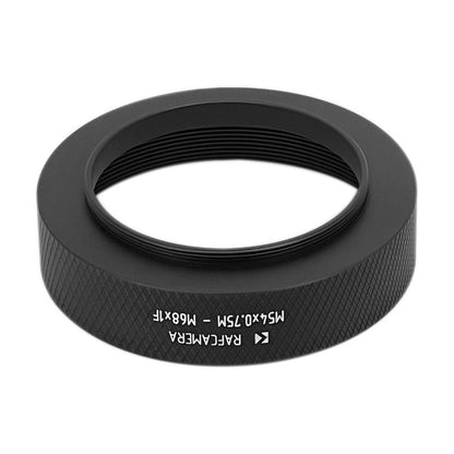 M54x0.75 male to M68x1 female thread adapter