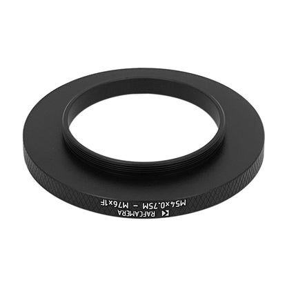 M54x0.75 male to M76x1 female thread adapter