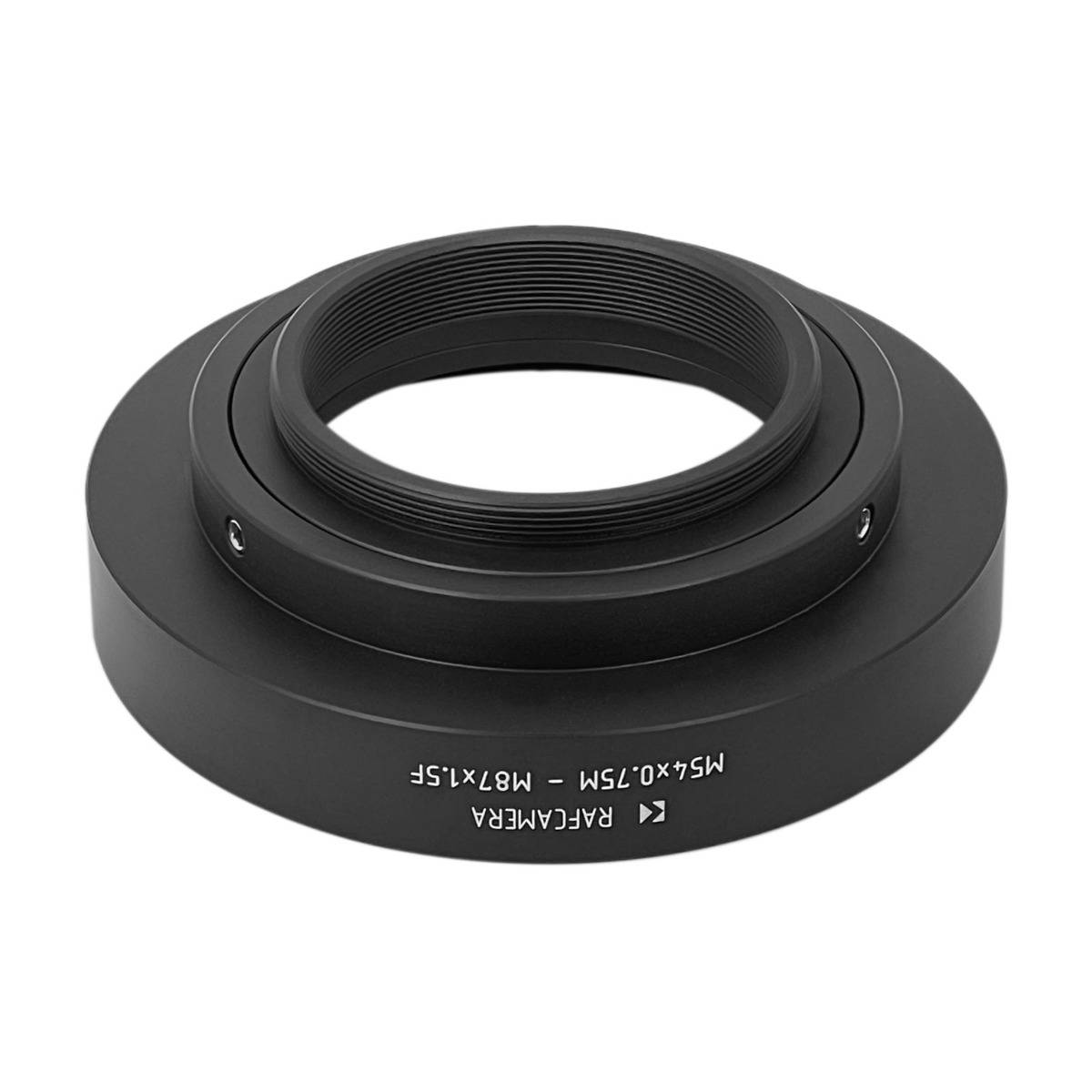 M54x0.75 male to M87x1.5 female thread adapter, adjustable