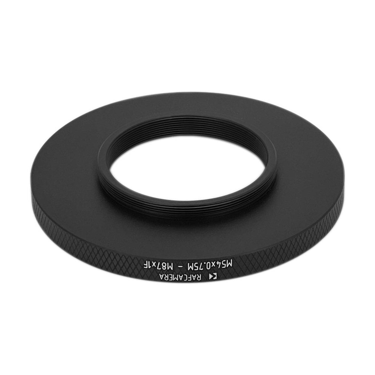 M54x0.75 male to M87x1 female thread adapter