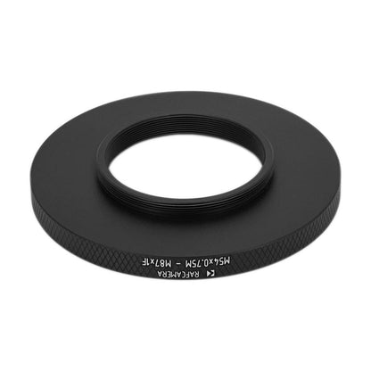 M54x0.75 male to M87x1 female thread adapter