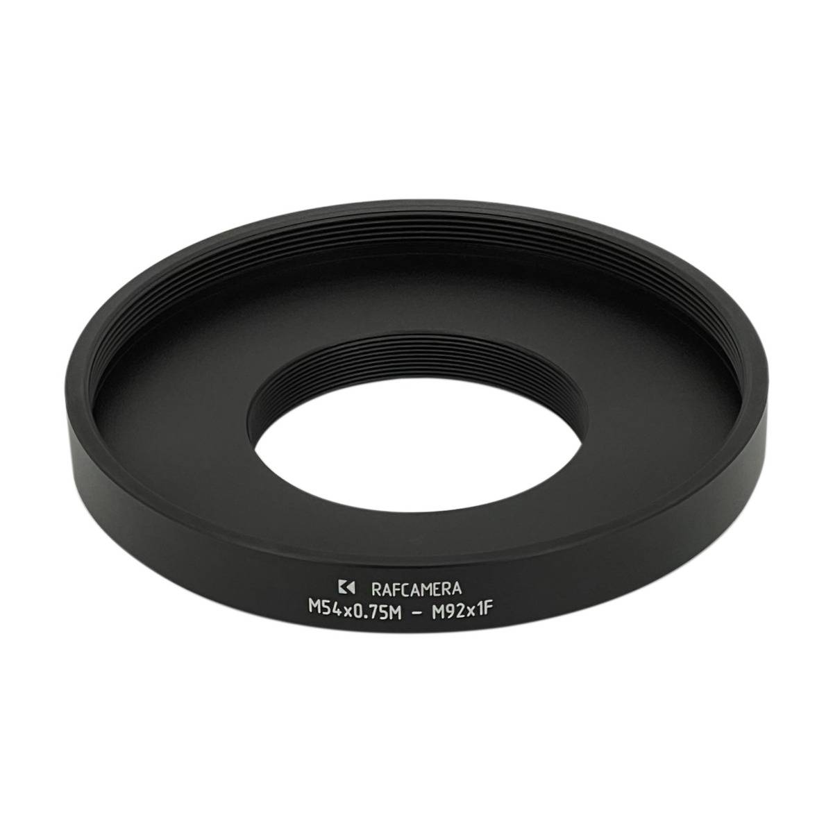 M54x0.75 male to M92x1 female thread adapter