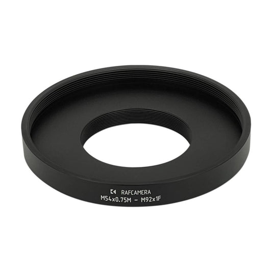 M54x0.75 male to M92x1 female thread adapter