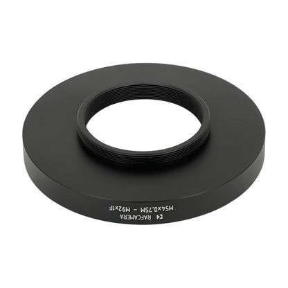 M54x0.75 male to M92x1 female thread adapter