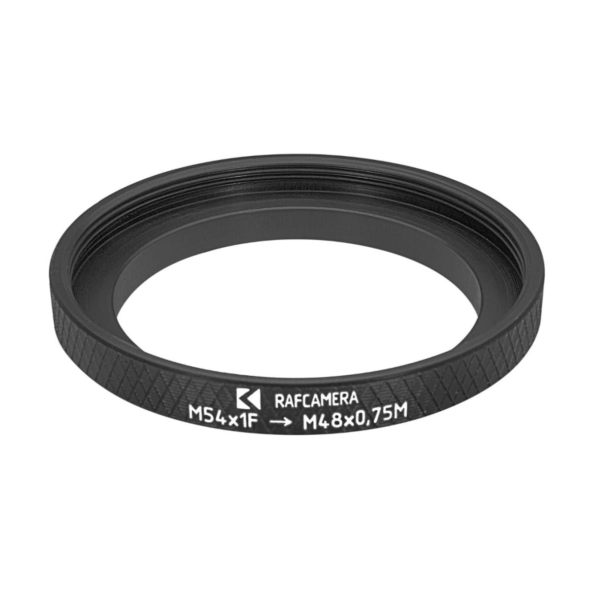 M54x1 female to M48x0.75 male thread adapter