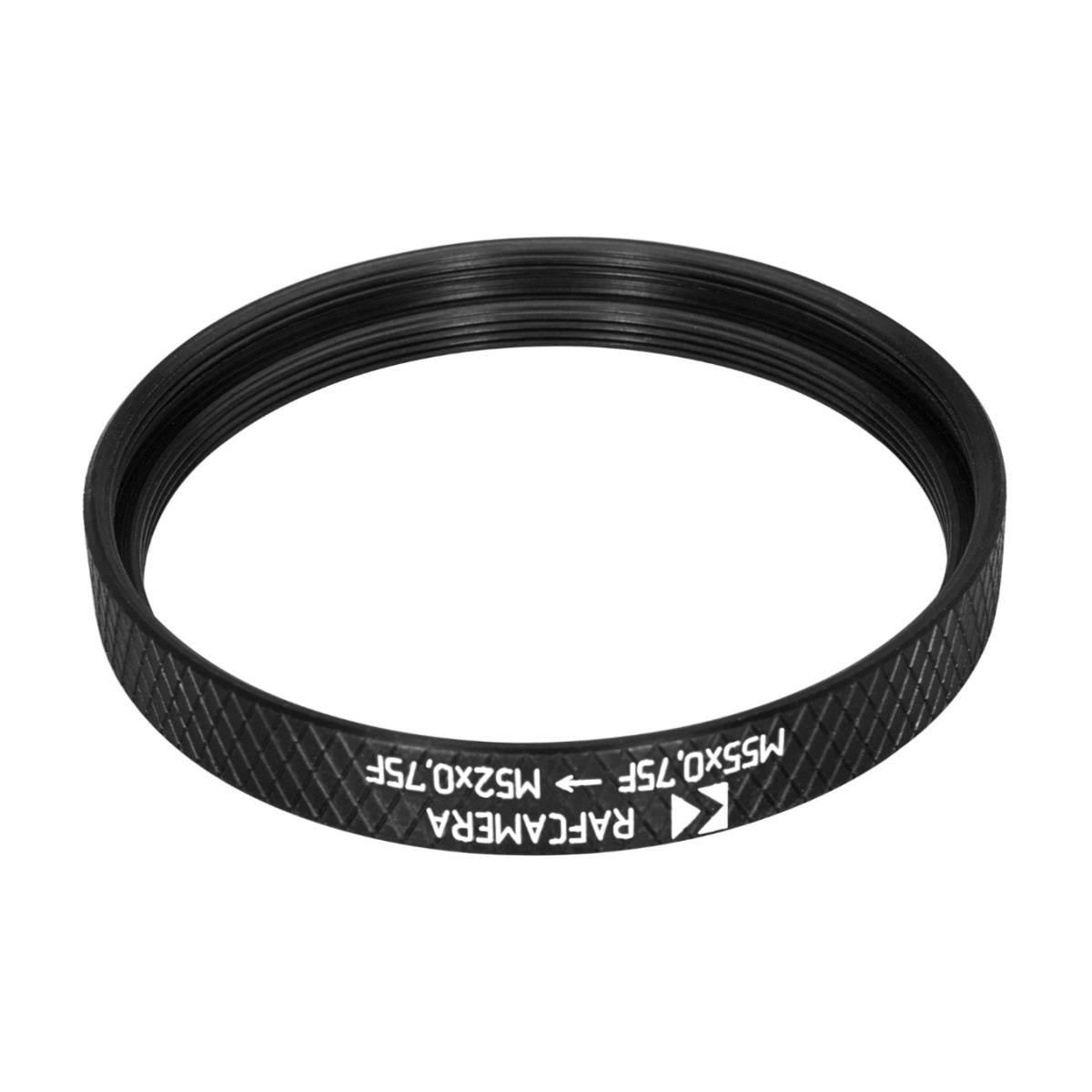 M55x0.75 female to M52x0.75 female thread adapter