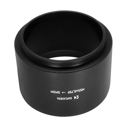 M55x0.75 female to SM2 male thread adapter for Nikon Rayfact VL 0.5x lens