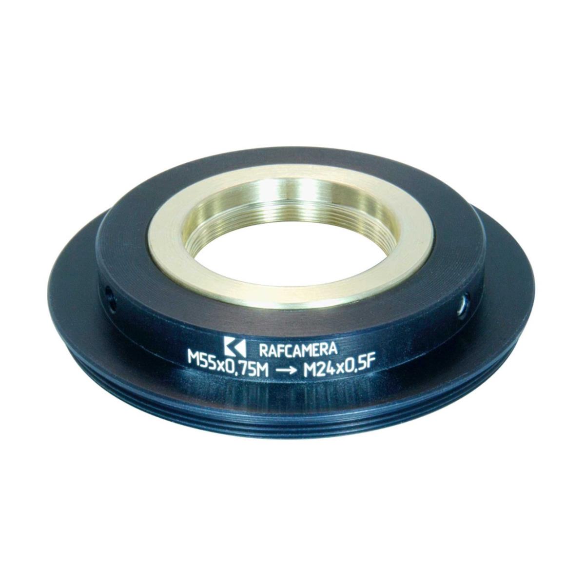 M55x0.75 male to M24x0.5 female step-down ring (adapter for Bolex 8/19/1.5x)