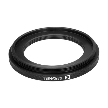 M55x0.75 male to M40x36tpi female thread adapter (55mm to 40mm step-down ring)