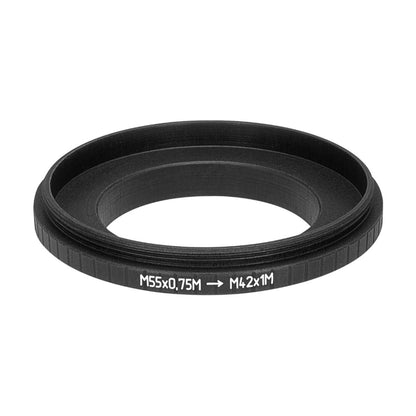 M55x0.75 male to M42x1 male thread adapter
