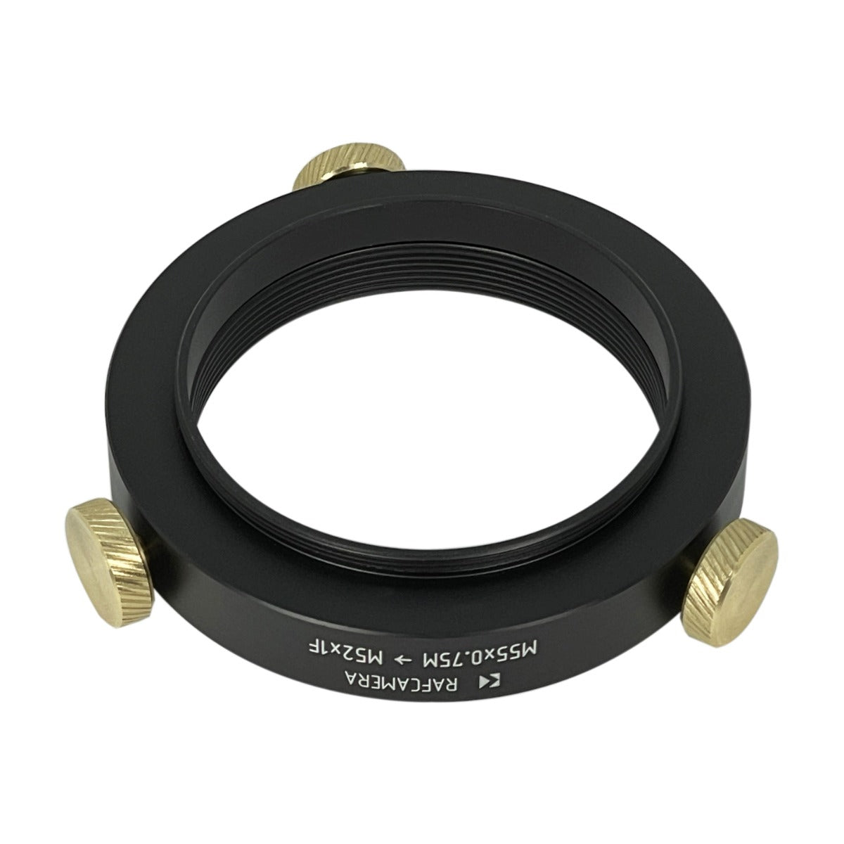 M55x0.75 male to M52x1 female thread adapter, adjustable