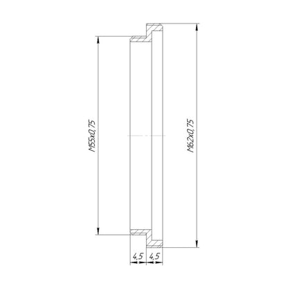 M62x0.75 male to M55x0.75 male adapter for Rapido FVD-8A