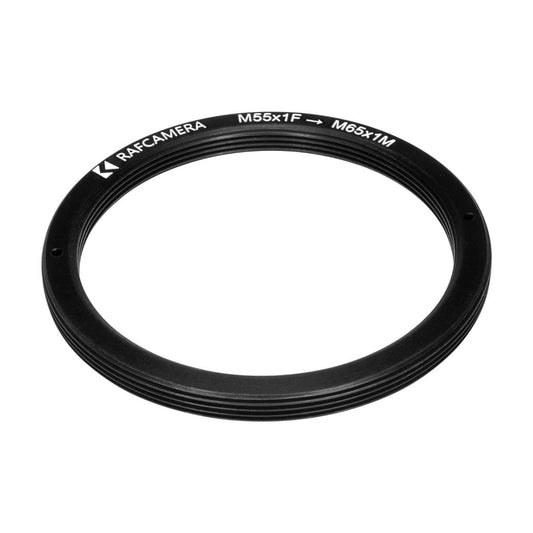 M55x1 female to M65x1 male thread adapter, flangeless