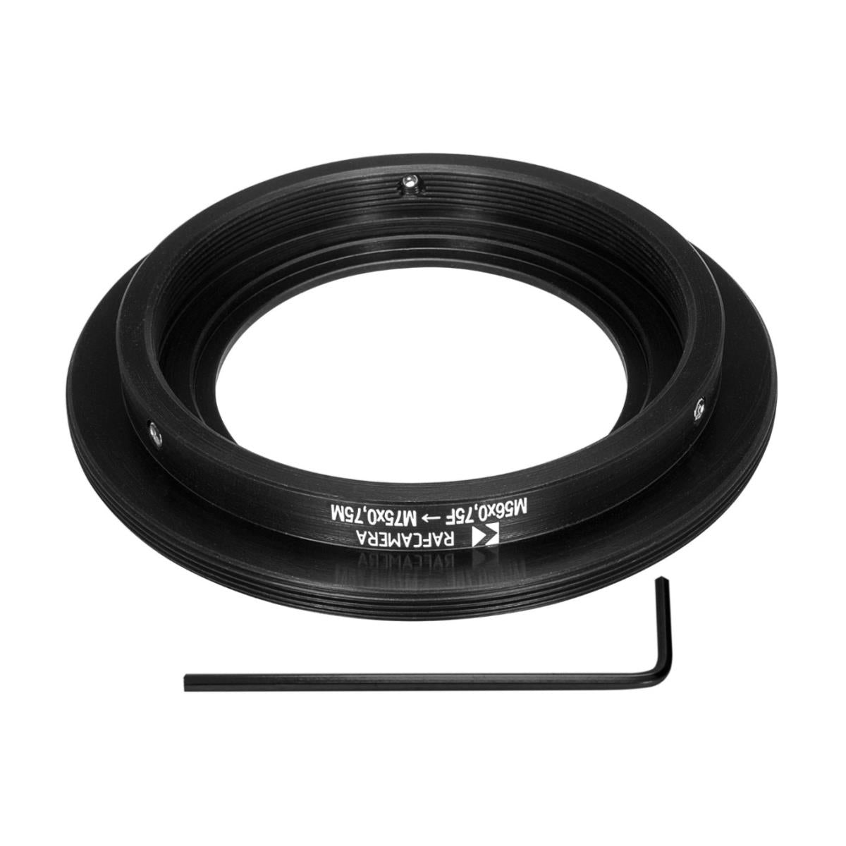 Lock ring to use Rapido FVD-16A on Kowa 16-D (M56x0.75 female - M75x0.75 male)