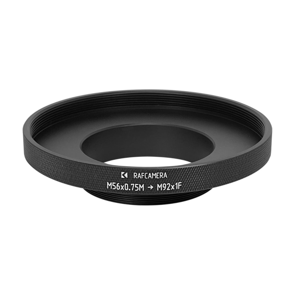 M56x0.75 male to M92x1 female thread adapter