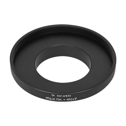 M56x0.75 male to M92x1 female thread adapter