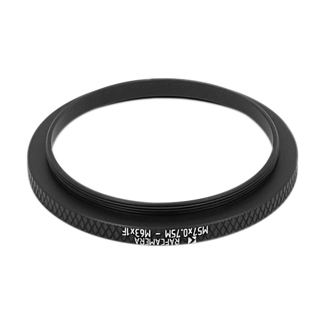M57x0.75 male to M63x1 female thread adapter