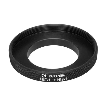 M57x1 female to M39x1 (LTM) male thread adapter