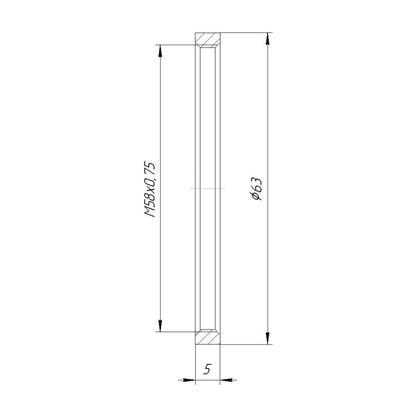 Retaining ring with M58x0.75 female thread