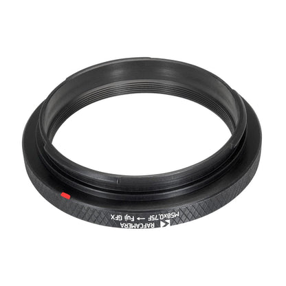 M58x0.75 female thread to Fujifilm GFX camera mount adapter