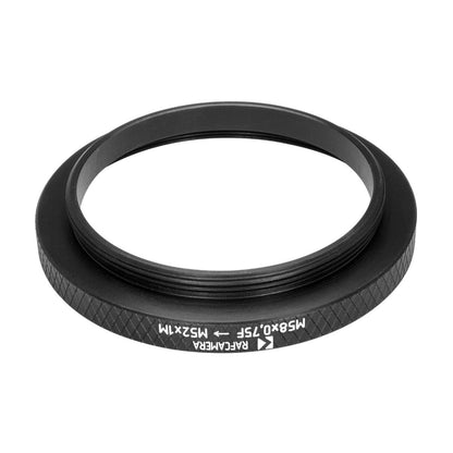 M58x0.75 female to M52x1 male thread adapter