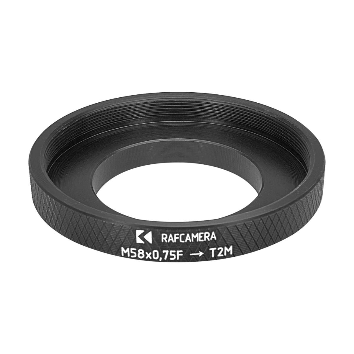 M58x0.75 female to T2 male adapter for Zeiss Grayline microscopes