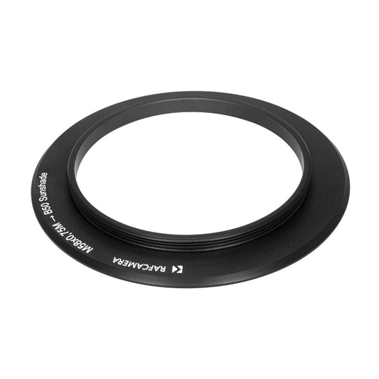 M58x0.75 male thread to Hasselblad Bay 50 (B50) sunshade lens hood adapter