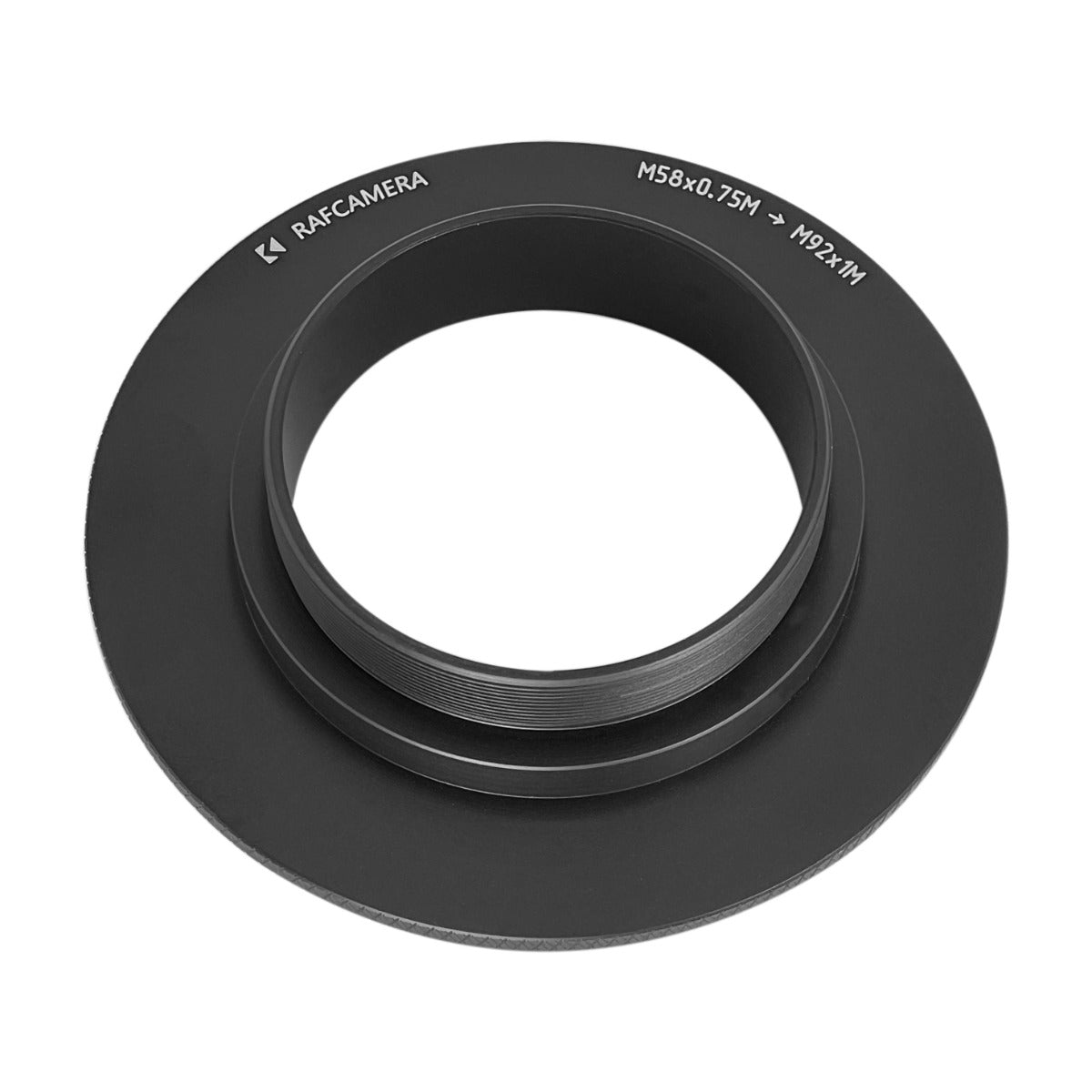 M58x0.75 male to M92x1 male thread adapter