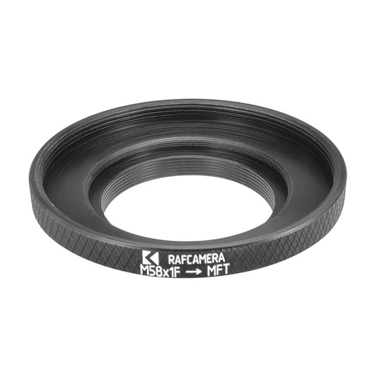 M58x1 female thread to MFT (Micro 4/3) camera mount adapter