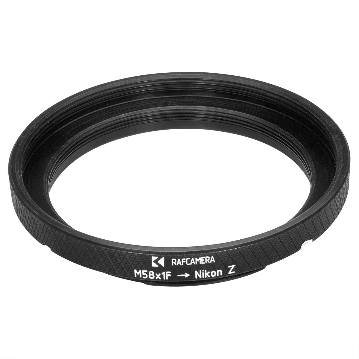 M58x1 female thread to Nikon Z camera mount adapter for helicoids