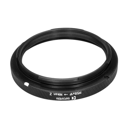 M58x1 female thread to Nikon Z camera mount adapter for helicoids