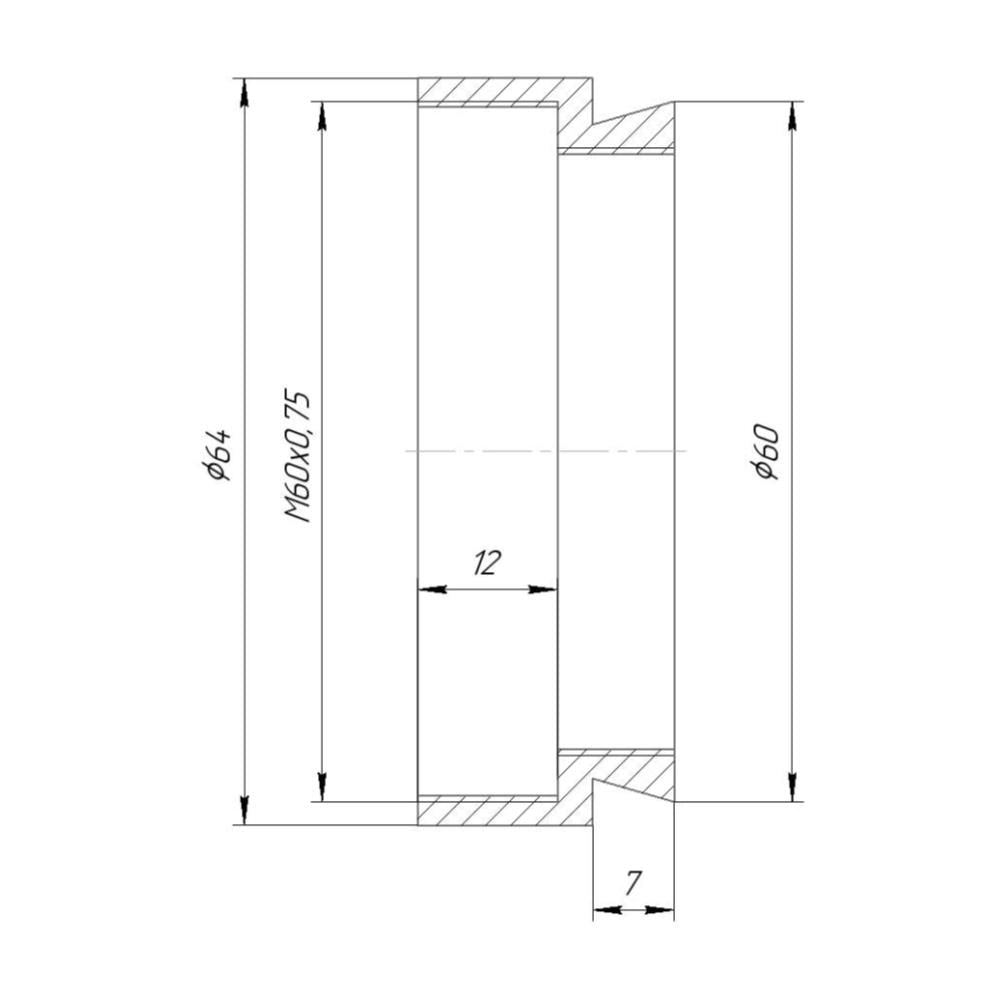 M60x0.75 to 60mm dovetail adapter to use Industar-51 lens on MBS-10 microscope