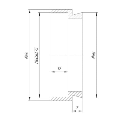 M60x0.75 to 60mm dovetail adapter to use Industar-51 lens on MBS-10 microscope