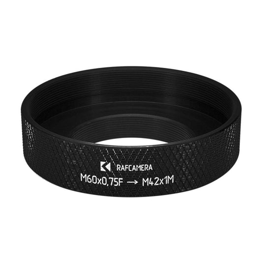 M60x0.75 female to M42x1 male thread adapter for Industar-51 lens