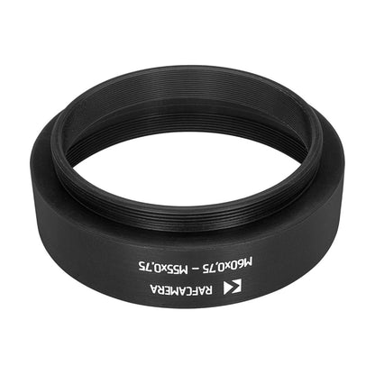 M55x0.75 male to M60x0.75 female thread adapter for Industar-51 lens