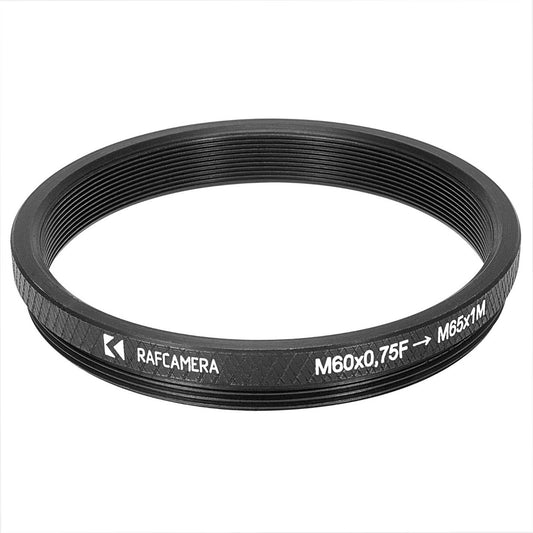 M60x0.75 female to M65x1 male thread adapter for helicoids