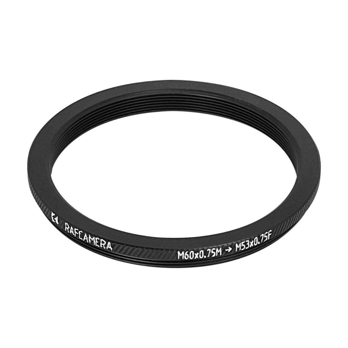 M60x0.75 male to M53x0.75 female thread adapter
