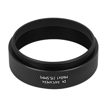 M60x1 thread extender for Wild objectives on Leica M60 microscope