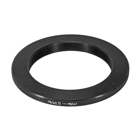 M61x0.75 female to M65x1 male thread adapter for Copal #3s shutter, wide