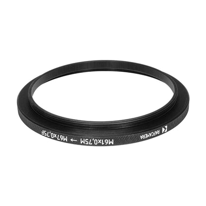 M61x0.75 male to M67x0.75 female thread adapter (61mm to 67mm step-up ring)