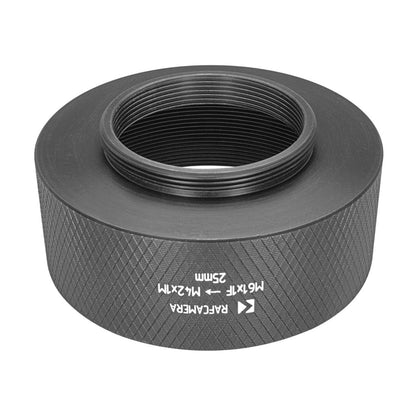 M61x1 female to M42x1 male thread adapter, 25mm long