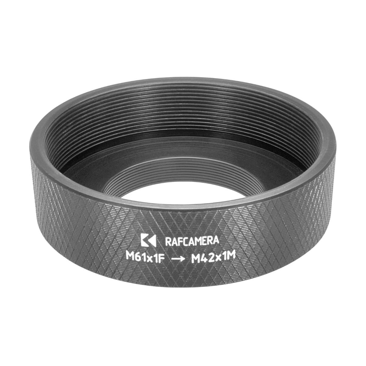 M61x1 female to M42x1 male thread adapter