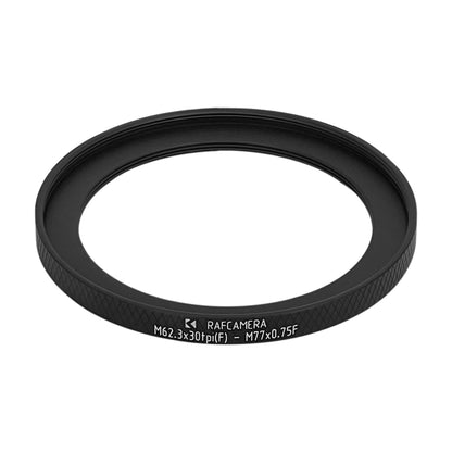 M62.3x30tpi female to M77x0.75 female thread adapter