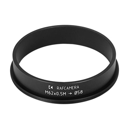 M62x0.5 male thread to 58mm outer diameter adapter for Leica RL-A60