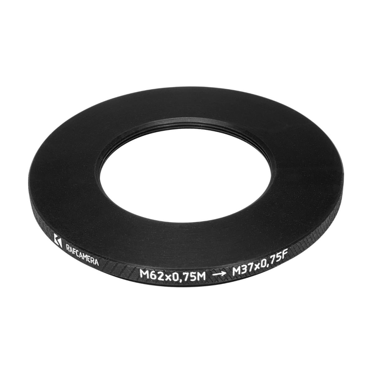 M62x0.75 male to M37x0.75 female thread adapter (step-down ring) for Raynox