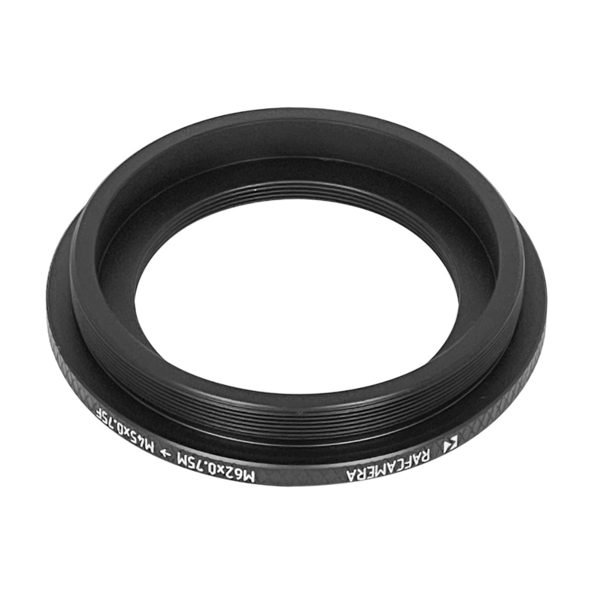 M62x0.75 male to M45x0.75 female thread adapter
