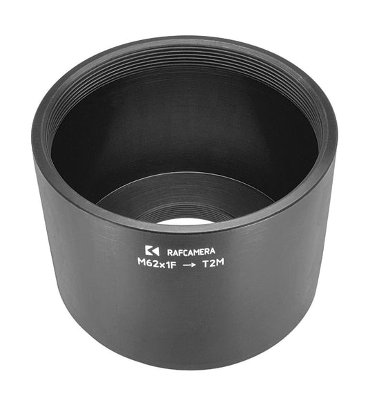 M62x1 female to T2 (M42x0.75) male thread adapter