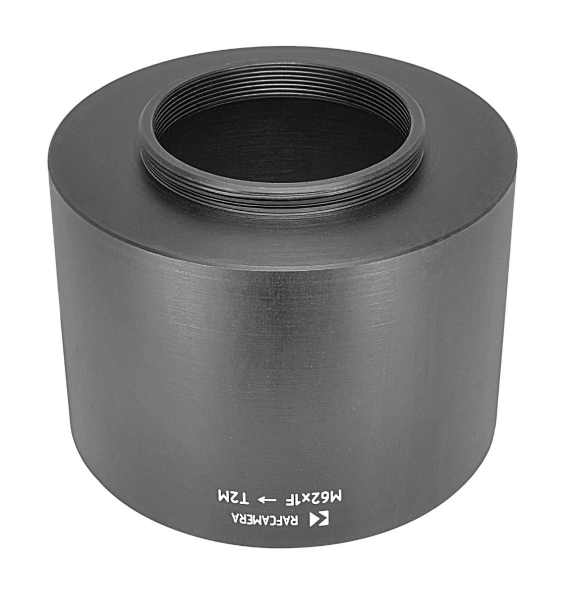 M62x1 female to T2 (M42x0.75) male thread adapter