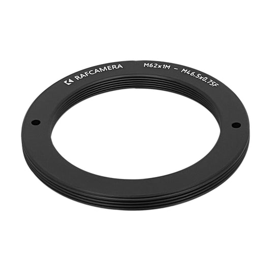 M62x1 male to M46.5x0.75 female thread adapter, flangeless